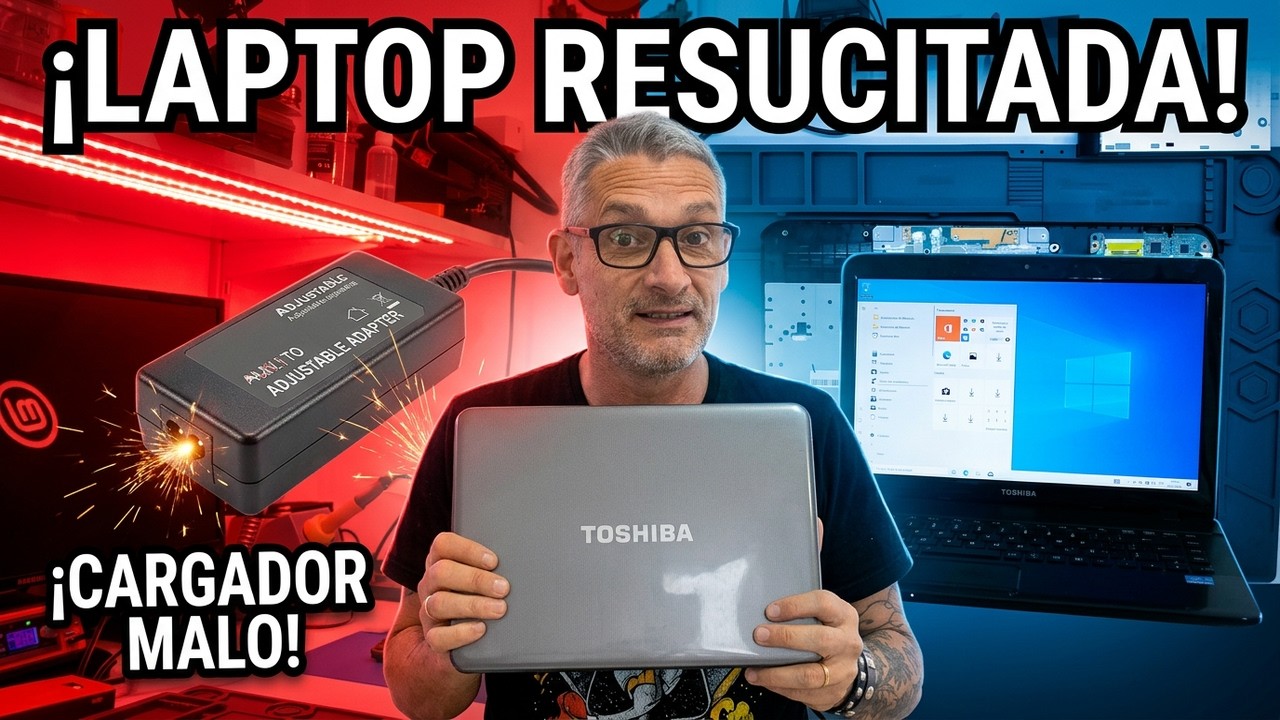 Así arreglé una laptop dañada por un cargador malo