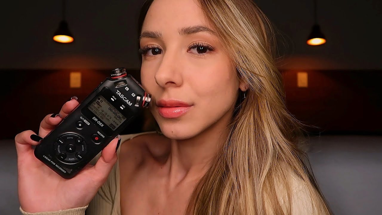 ASMR - Os melhores SONS DE BOCA com a SENSIBILIDADE ALTA no tascam 👄