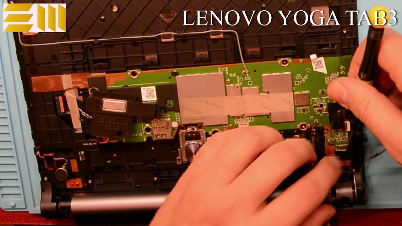 LENOVO YOGA TAB 3 (yt3-x50f) DISASSEMBLY, charging port replacement