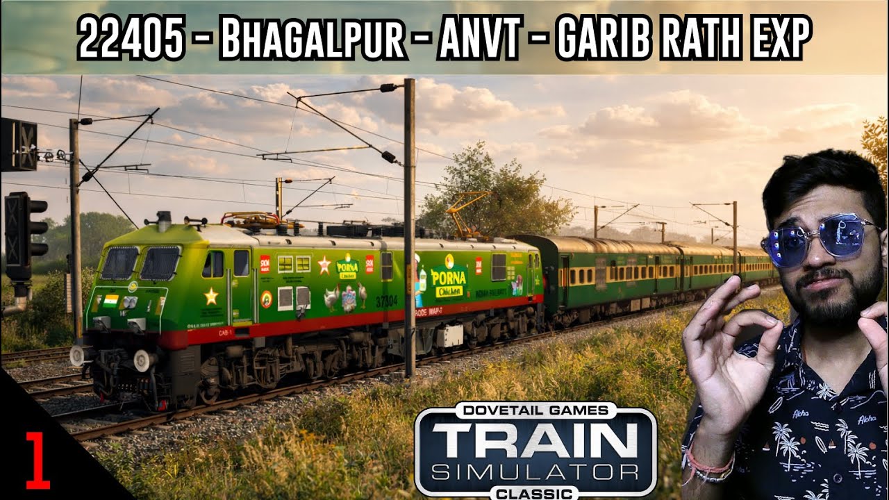 At Kiul Outer - 22405 - Bhagalpur - ANVT - GARIB RATH EXP P1 |  RAILWORKS : INDIAN RAILWAYS | JINGO