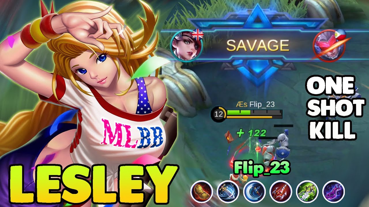 SAVAGE !! LESLEY BEST BUILD 2021 ~  LESLEY TOP GLOBAL BUILD ~ LESLEY MOBILE LEGENDS