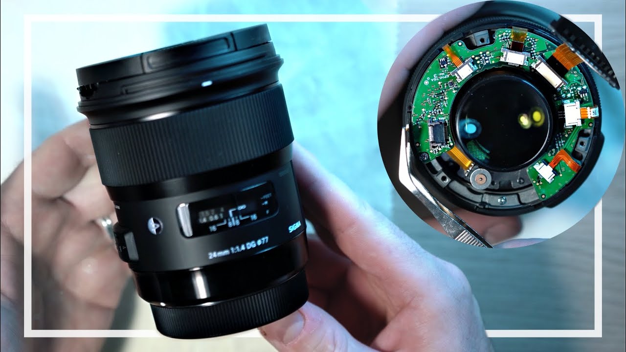 Разборка объектива Sigma 24mm f/1.4 art | Как починить объектив Sigma ART