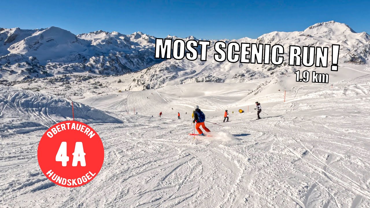 Obertauern’s Most Beautiful Ski Run – Piste 4A (red) from Hundskogel Lift | 1.9 km