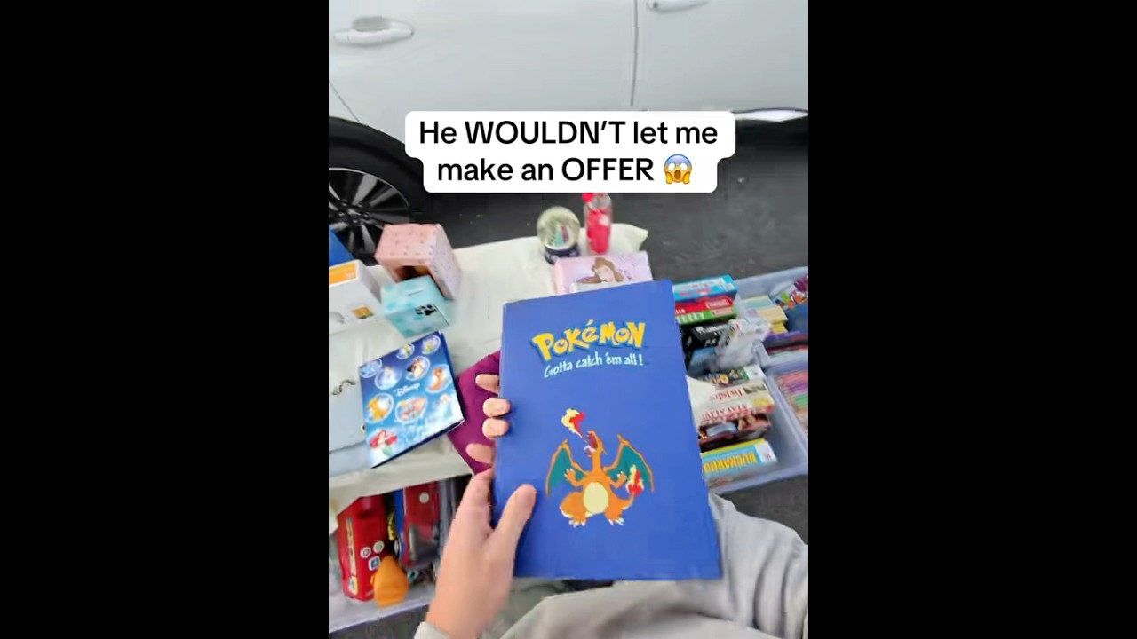 Vintage Pokemon binder at the Carboot but he wouldn&rsquo;t sell #pokemonfakemon #pokemon