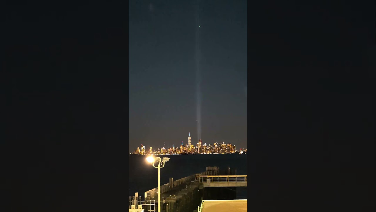 New York Tribute in Light 2024 from Staten Island