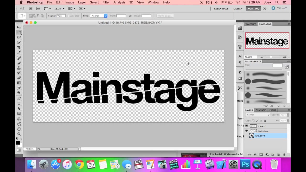 How To Make Transparent PNG Text in Photoshop