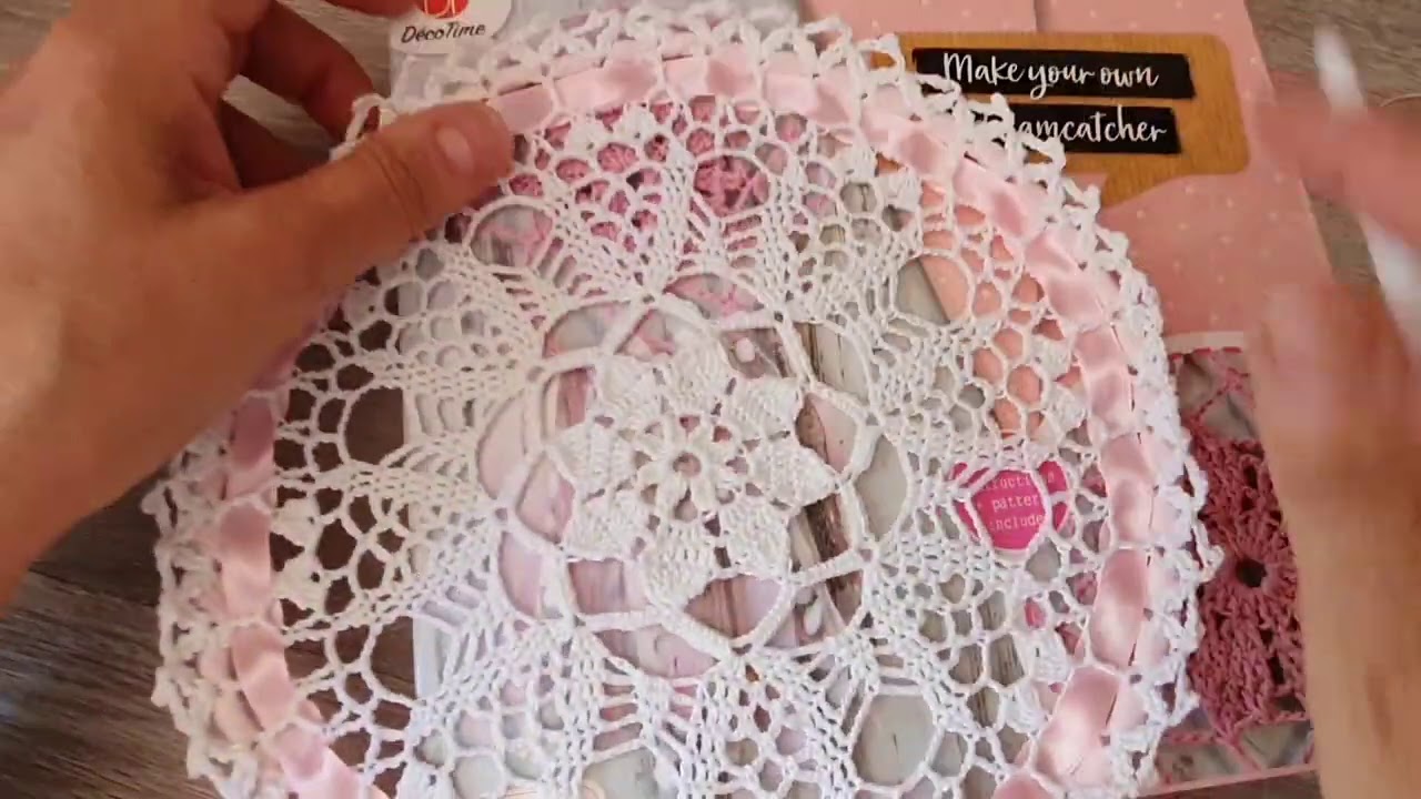 #Crochet #tuto #scrap Napperon/attrape rêves😊