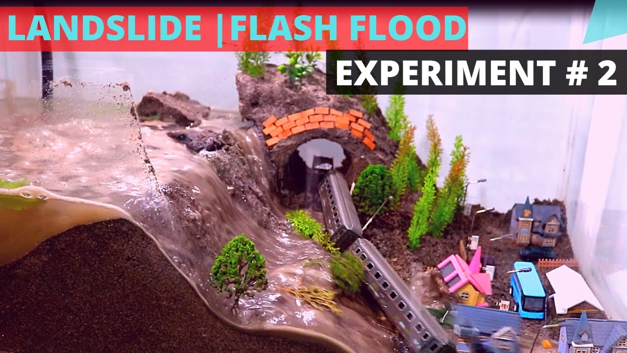 Flash Flood and Landslide At The Hill | Episode 10 | Aqua Experiment # 2       #earth #flashflood