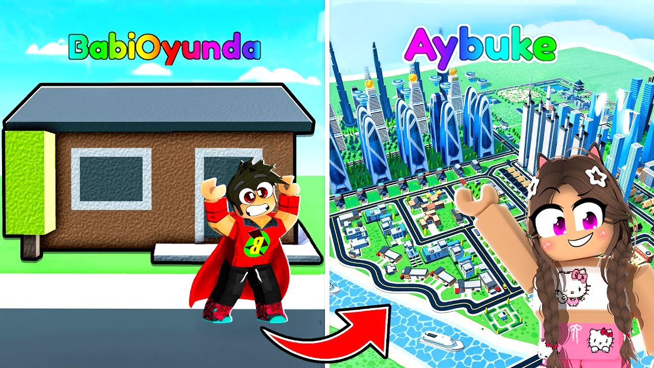 Roblox'ta DEV Şehir Kurdum! BabiOyunda Çıldırdı ! 😂