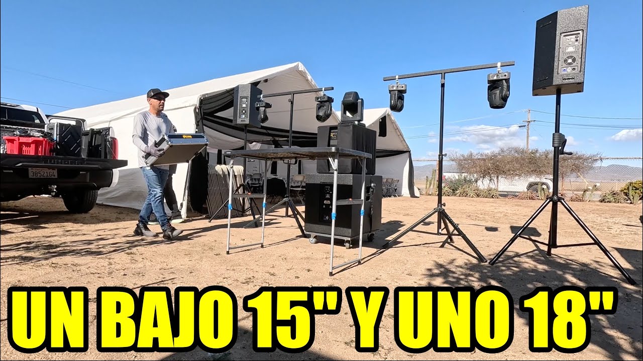Instalando al aire libre poco sonido!