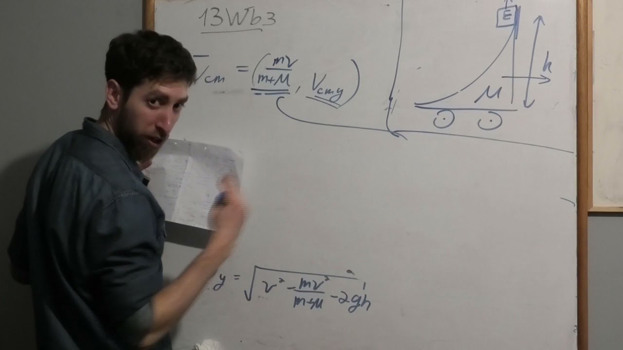 13Sb3 | פיזיקה 1 | תנע מרכז מסה של עגלה