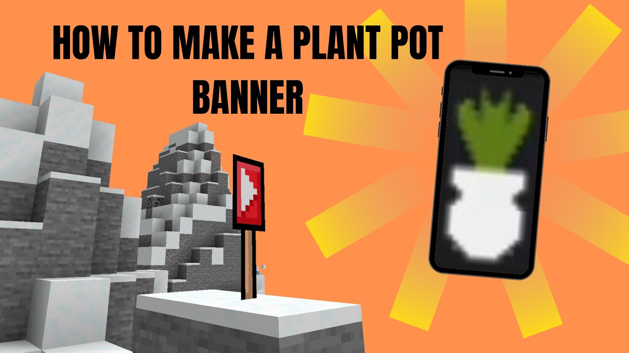 How to make a potted plant minecraft banner!