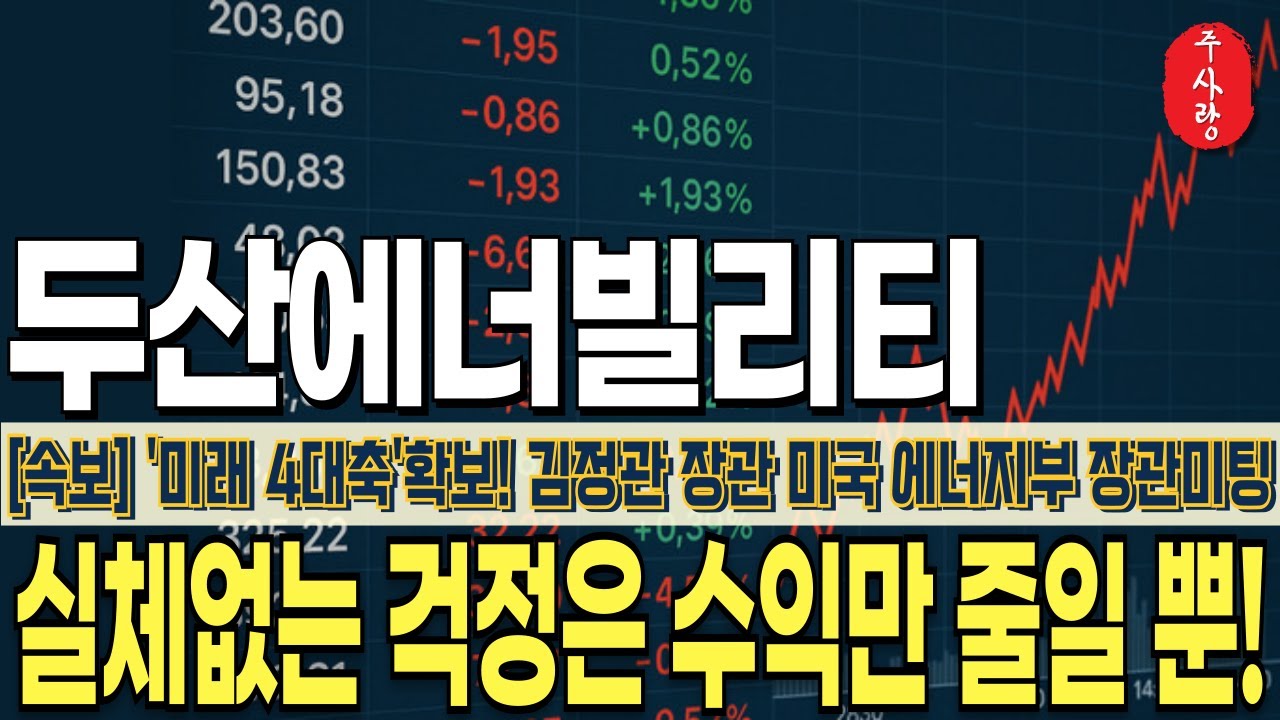 [두산에너빌리티 주가전망]  원자력&middot;터빈&middot;해상풍력&middot;수소 '미래 4대축' 주요 사업별 수주호황기! 추세는 살아있다! #두산에너빌리티분석 #두산에너빌리티목표가 #두산에너빌리티대응