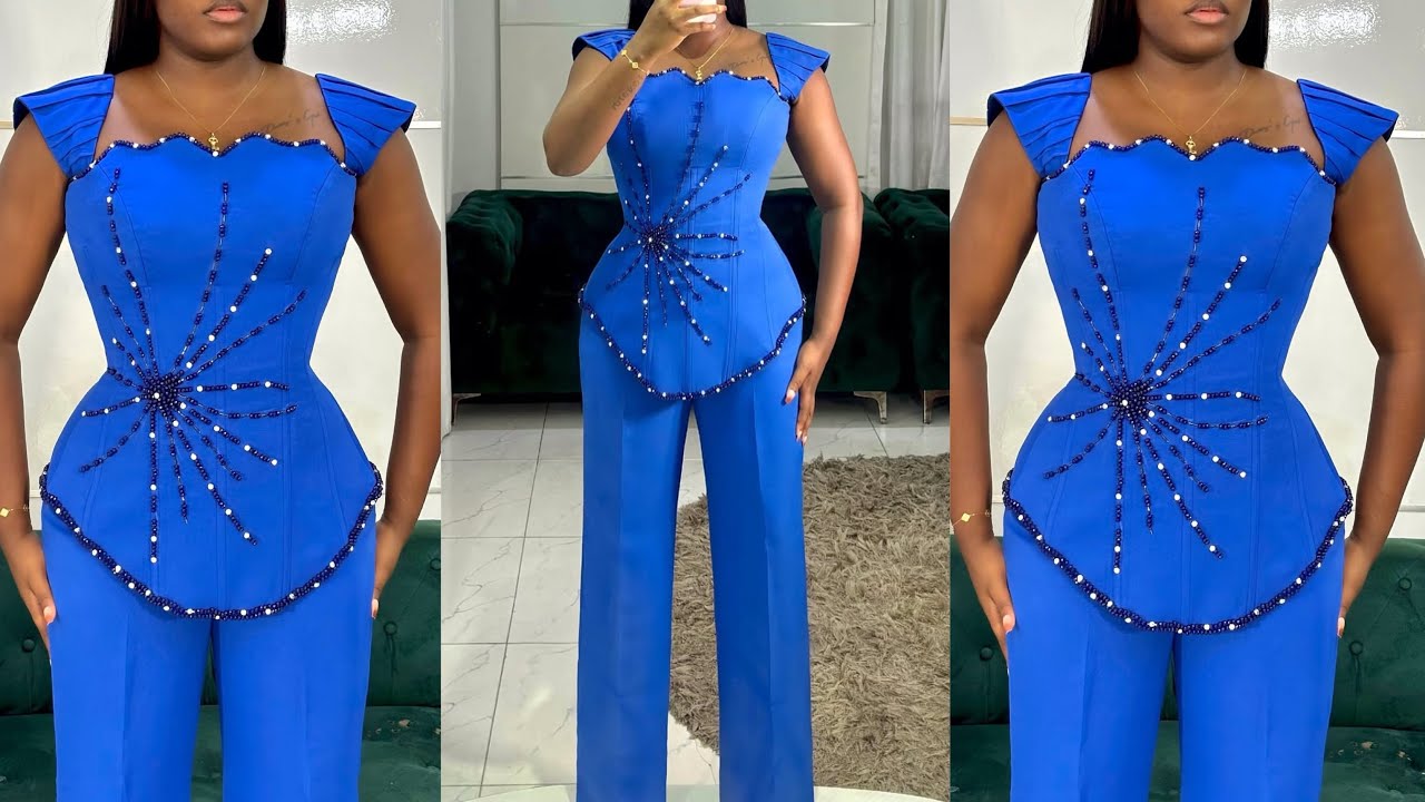 How To Make This Trendy Bustier Blouse With A Scallop Neckline And A Queen Anne Sleeves.