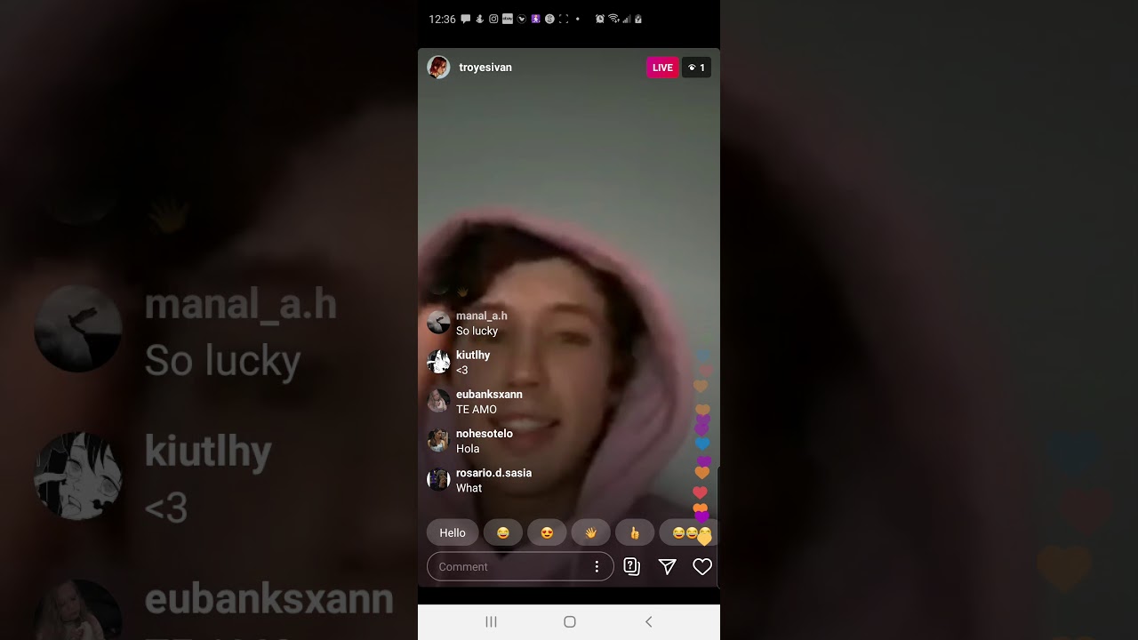 Troye Sivan - instagram live from April 2nd, 2020