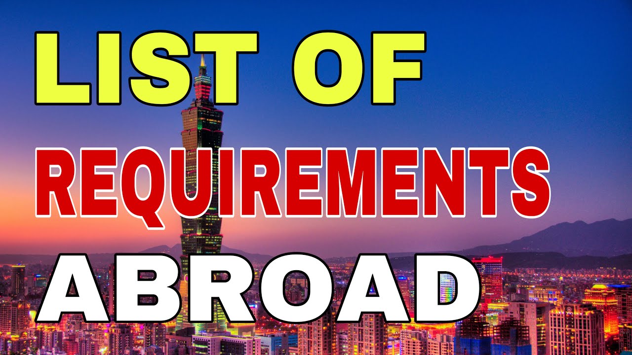 REQUIREMENTS SA PAG APPLY ABROAD | OFW| OVERSEAS FILIPINO WORKERS