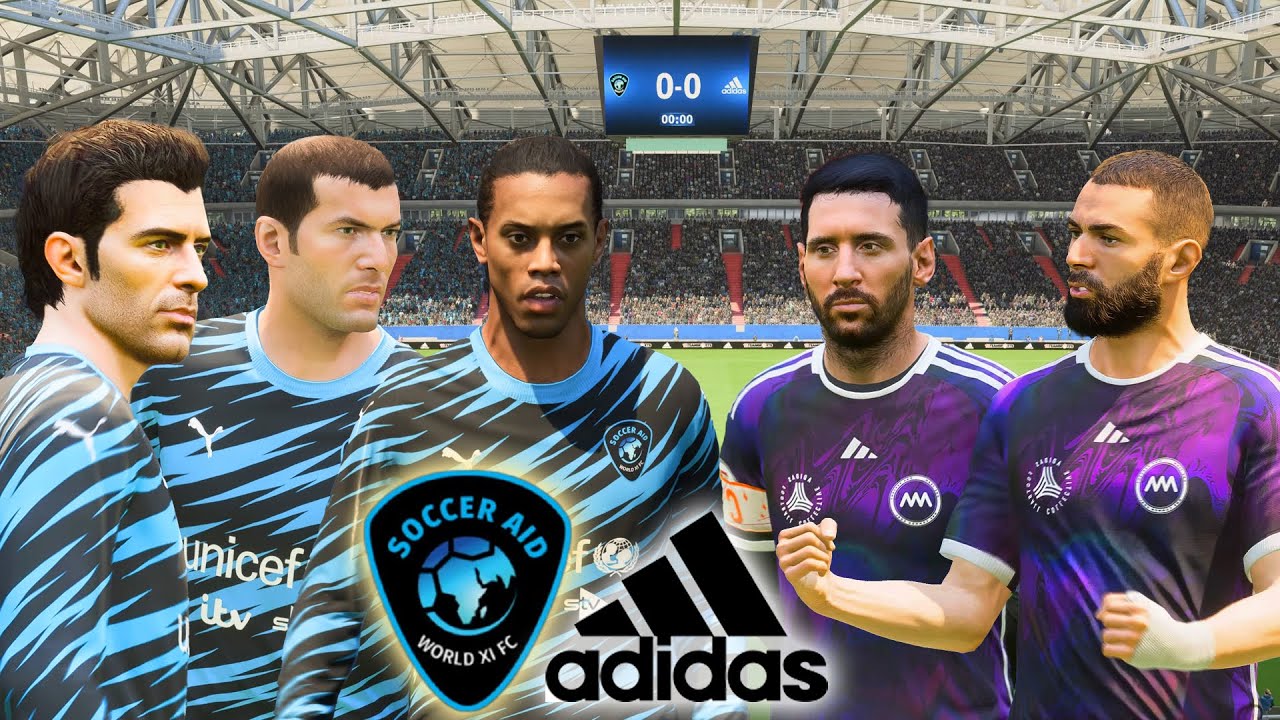 Fifa 23 - Messi, Benzema, Salah,Pogba vs Beckham, Zidane, Ronaldinho | Adidas All-Star vs Soccer Aid