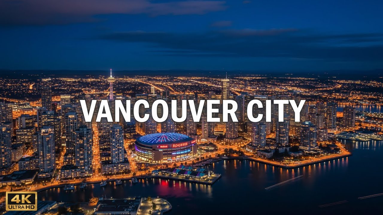 4K Vancouver, Canada Rainy Walking Tour🇨🇦(4k ultra HD 60fps)