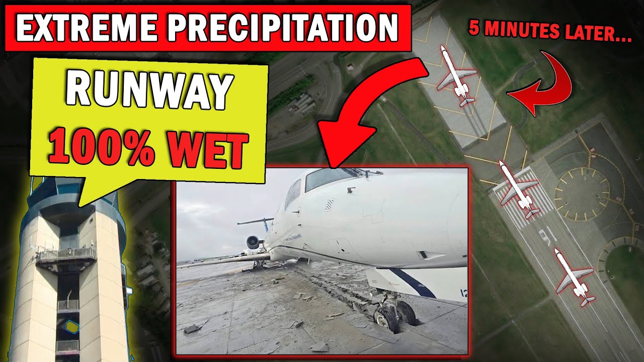 Regional Jet Overruns the Runway During EXTREME Weather!