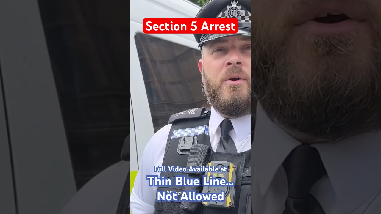 MET Police Sergeant ￼Threatens Section 5 Arrest #londonnews #police #arrest #thinblueline #metpolice