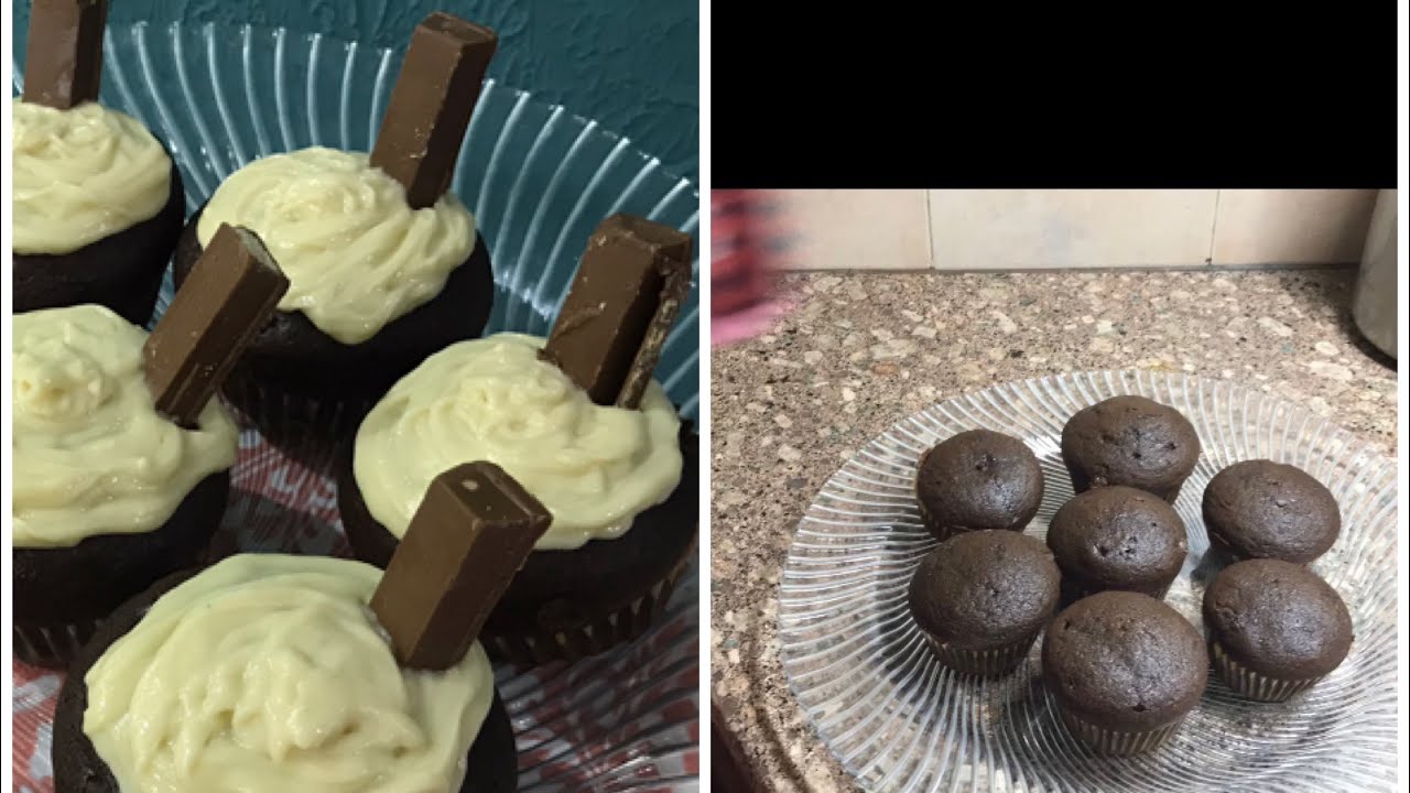 Fudge Kitkat cupcakes w/ amazing caramel frosting.