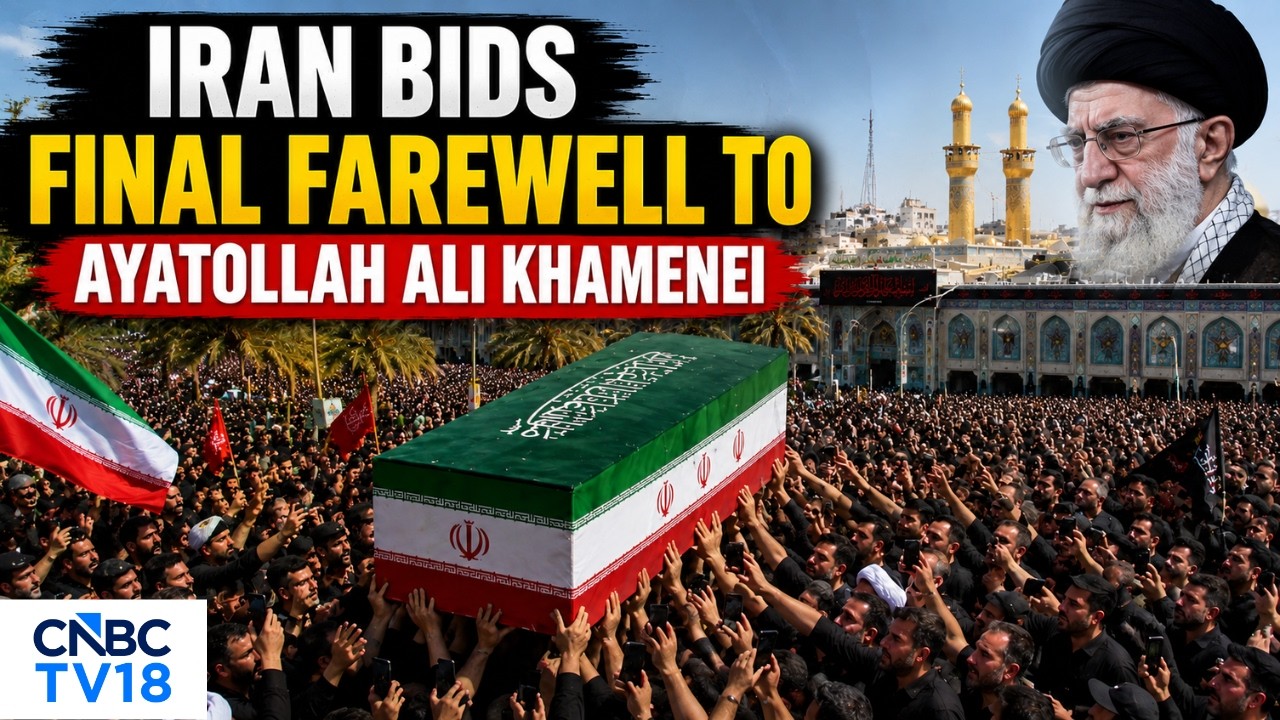 Khamenei Funeral Visuals | Ayatollah Khamenei's Burial In Mashhad | Farewell To Supreme Leader |N18G
