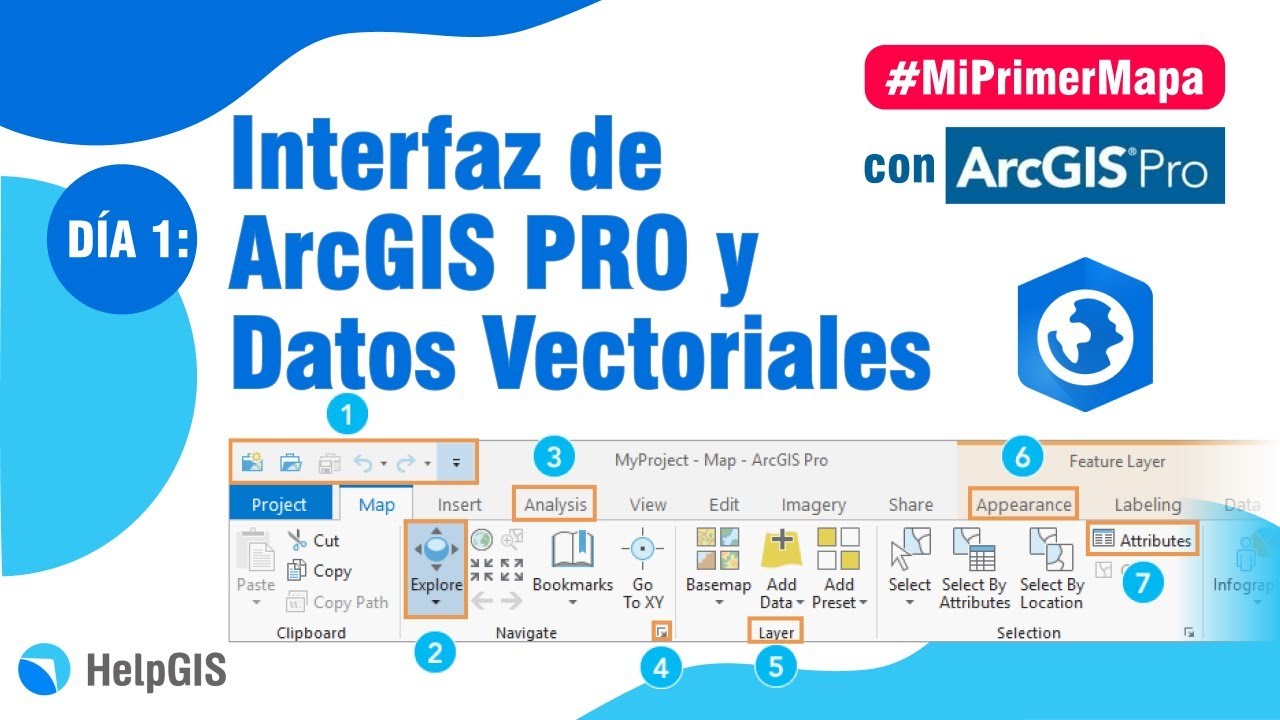 👩‍💻👨‍💻👩‍💻 Interfaz de ArcGIS PRO y  Datos Vectoriales - #MiPrimerMapa con ArcGIS Pro - 01