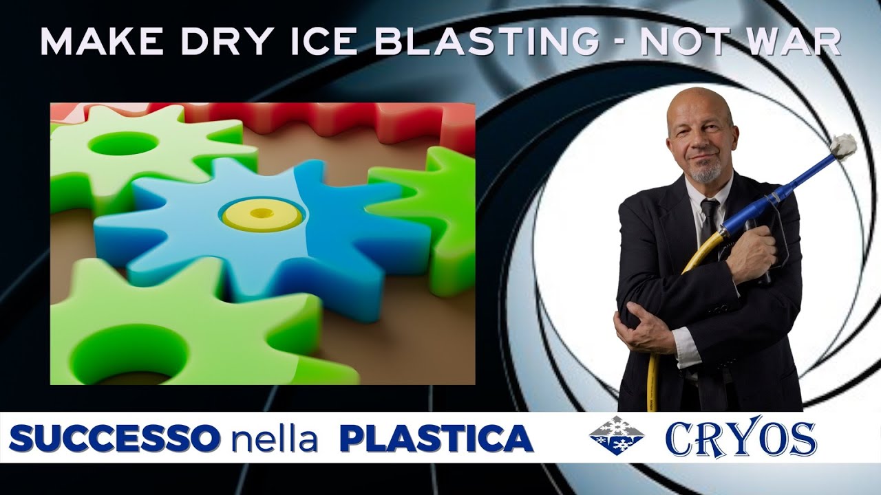 PULIZIA con GHIACCIO SECCO di attrezzature per la produzione di PLASTICA