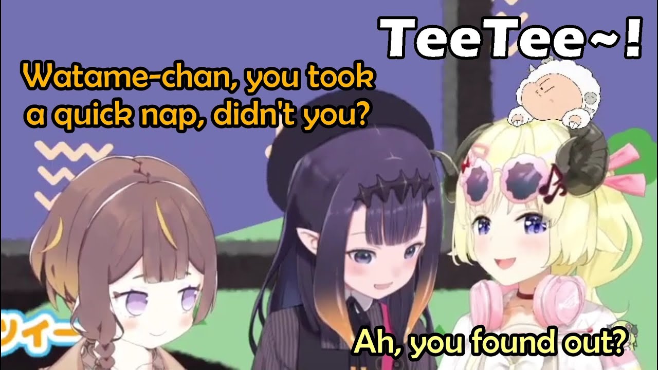 Anya Watching Watame's Wholesome Moment With Ina, Who Is Worried About Her Technical Difficulties