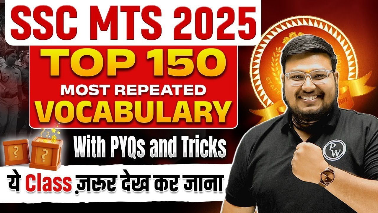 SSC MTS English 2025 | Top 150 Most Repeated Vocabulary With PYQs and Tricks | By Bhragu Sir