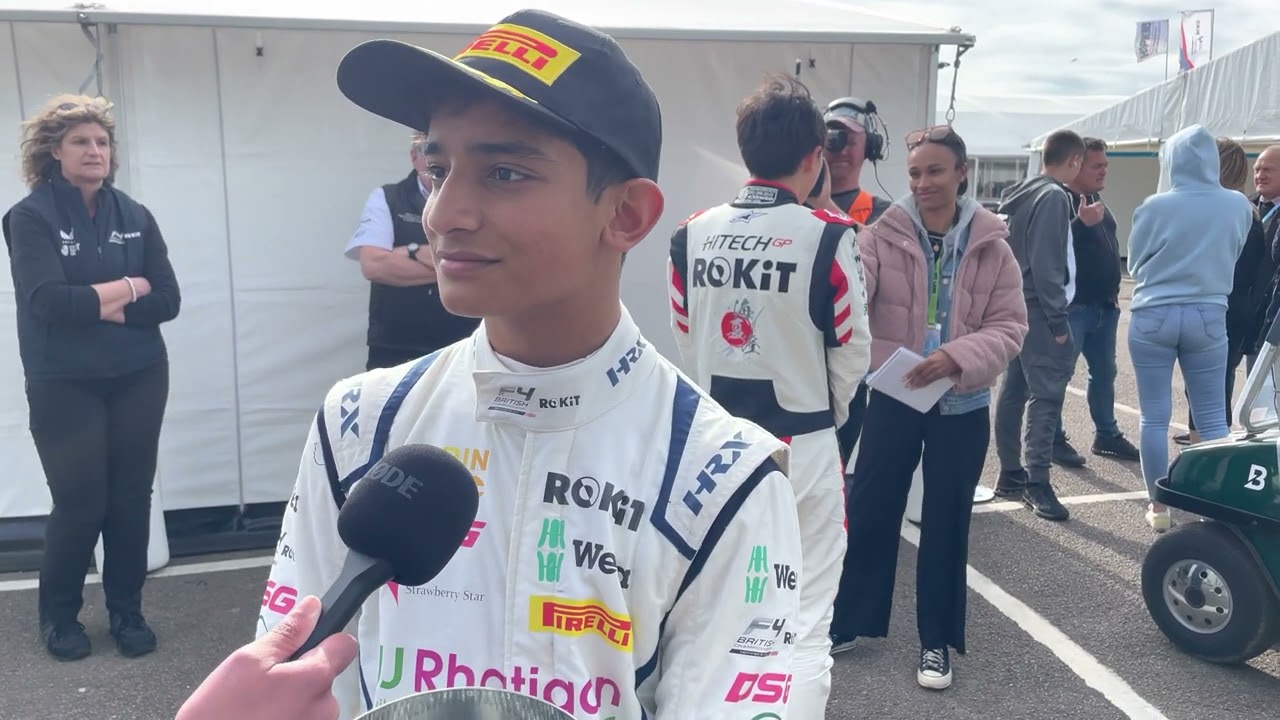 Dion Gowda Snetterton British F4 Post Race 3 victory