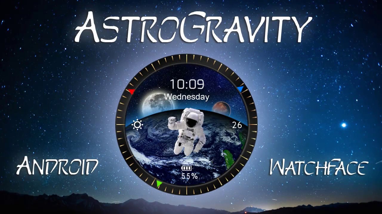 AstroGravity - Watchface for Android Smartwatches