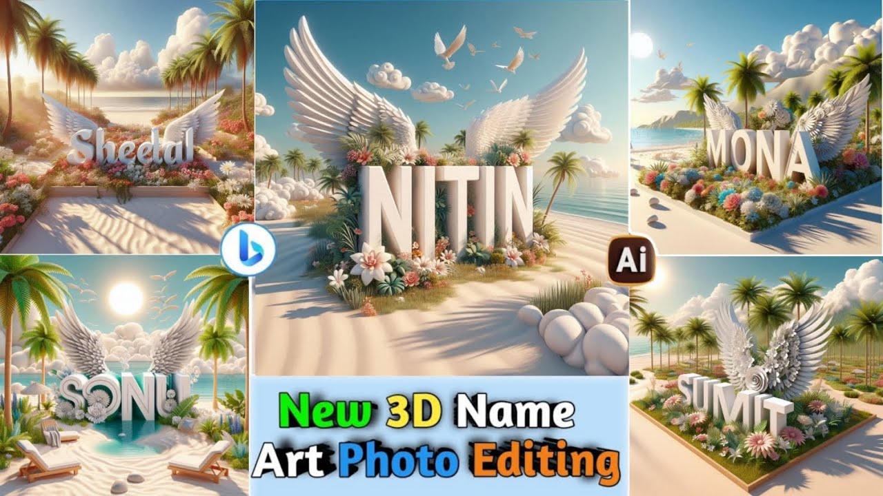 New 3D Name Art Ai Photo Editing || Name Art Ai Photo Editing || How To Create 3D Name Images