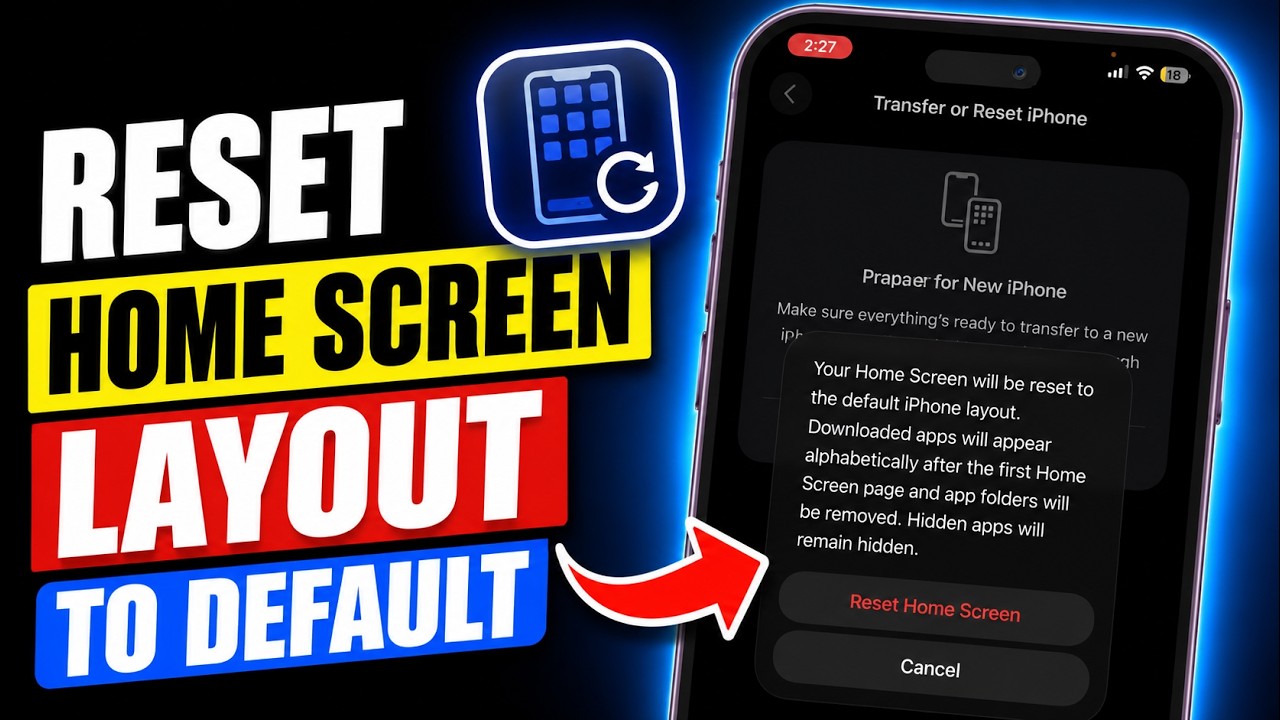 How To Reset Home Screen Layout To Default On iPhone | Restore iPhone Home Screen 2026