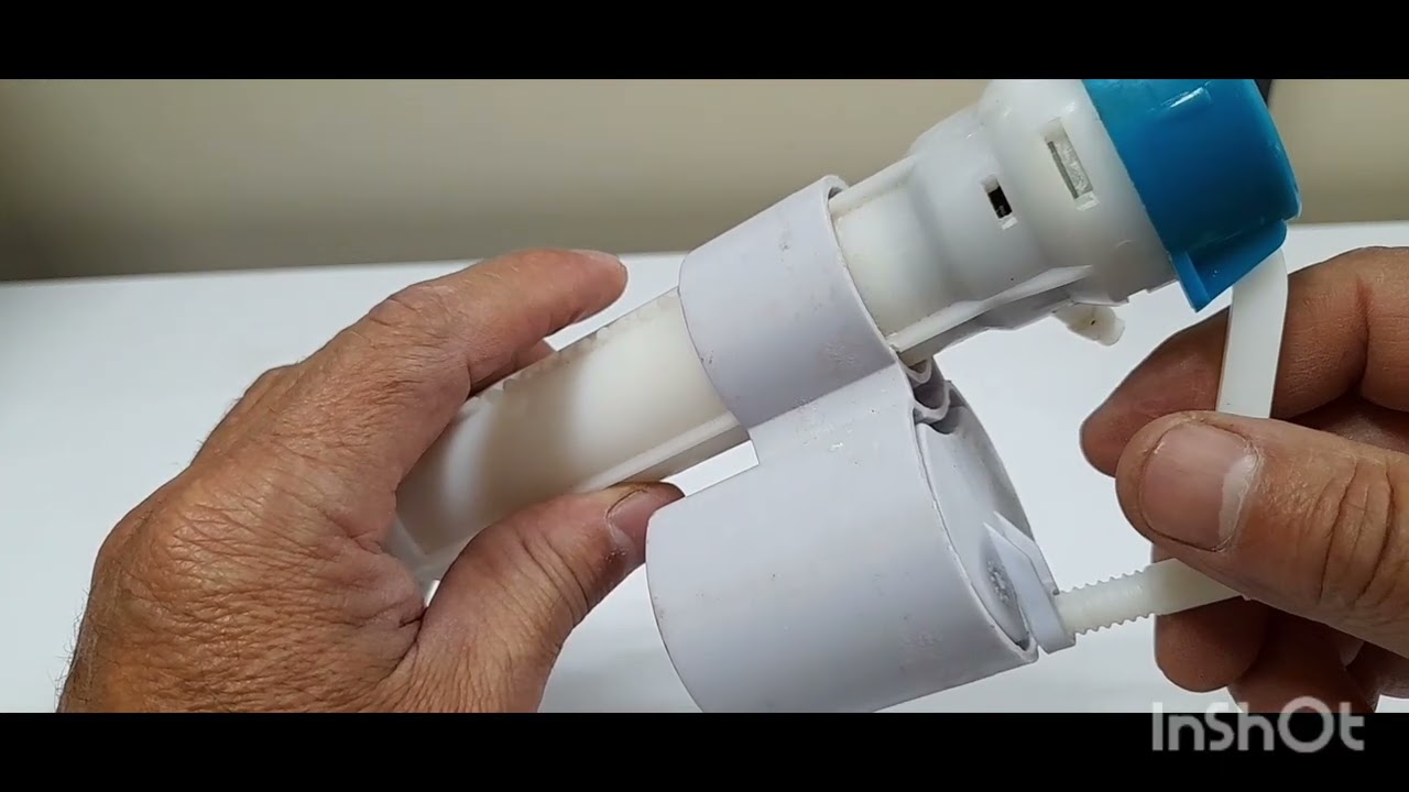 Como  ajustar o calibrar  válvula  de llenado  para  inodoro  de una pieza para una buena descarga.