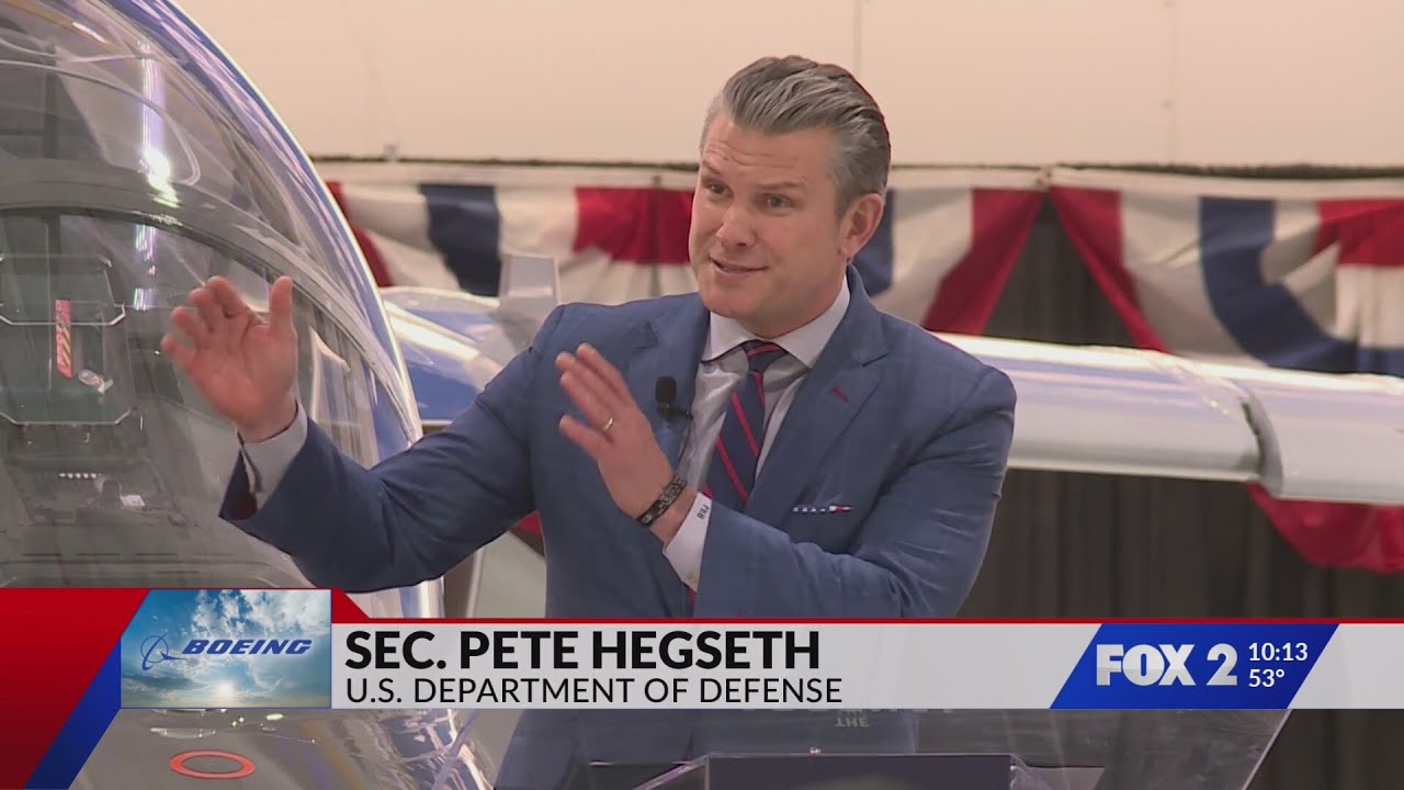 Defense Sec. Hegseth visits Boeing, praises workforce