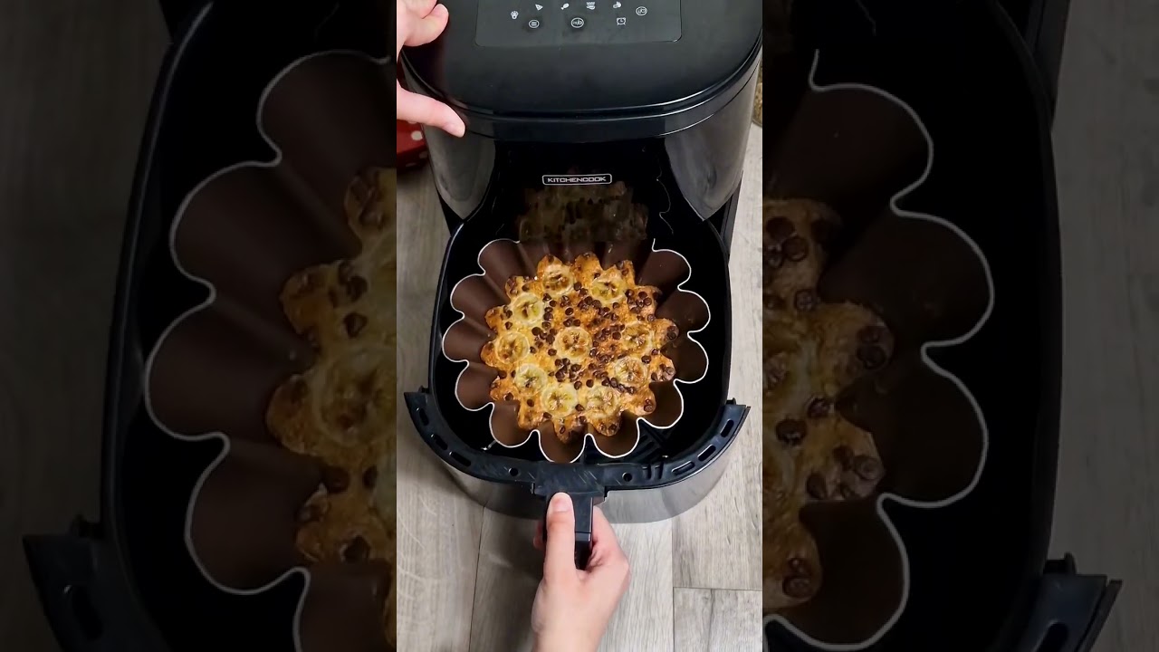 G&acirc;teau healthy aux flocons d'avoine et &agrave; la banane au airfryer AIRMED 6