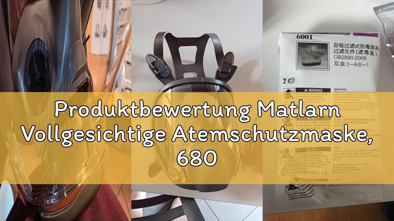Produktbewertung Matlarn Vollgesichtige Atemschutzmaske, 6800 Wiederverwendbare Atemschutzmaske mit