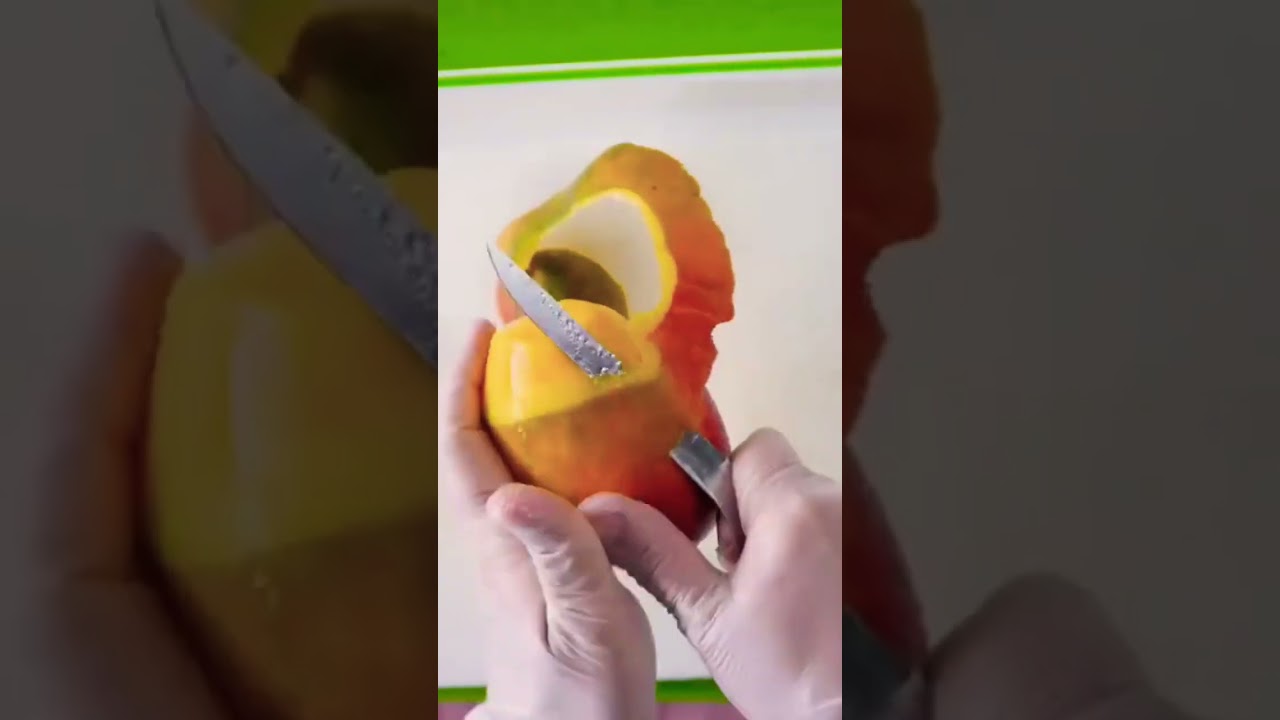 how to cut mango (Como cortar manga) # #jpereiraartcarving #carvingfruit