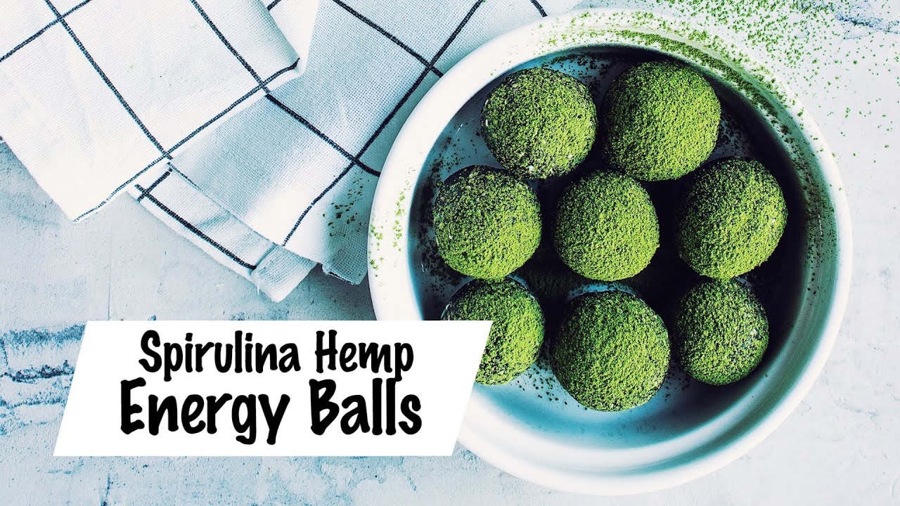 Spirulina Hemp Protein Energy Balls | Raw, Vegan, No-Bake, Easy Recipe