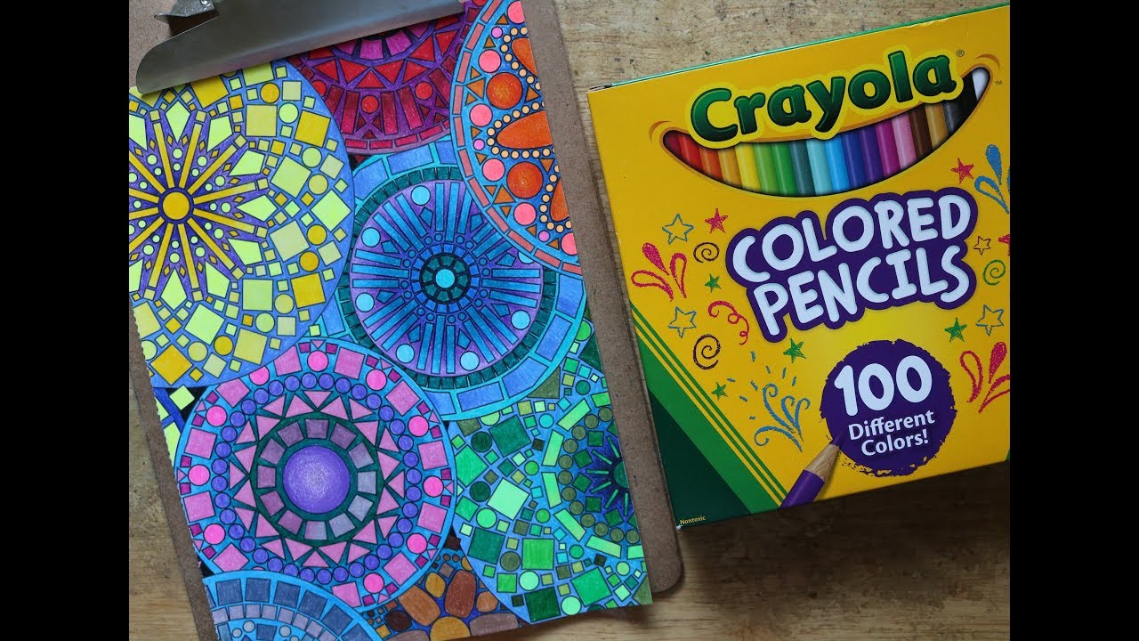 Kaleidoscope Wonders Color Art Speed Color with Crayola Colored Pencils, 100 Count