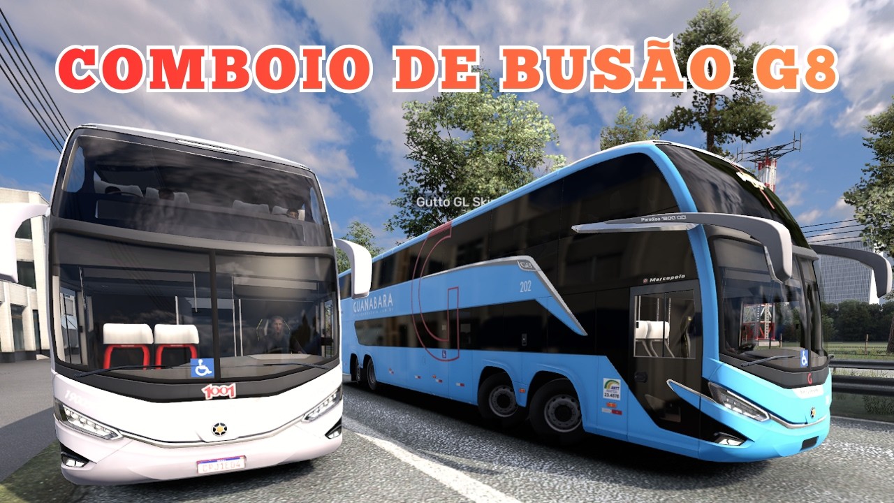 De ônibus G8 no Mapa BR Brasil