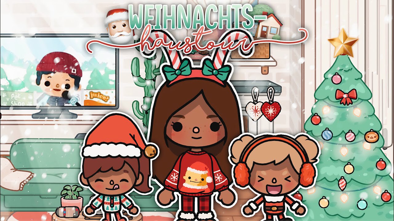 AESTHETIC FAMILIEN WEIHNACHTS-HAUSTOUR 2024 🎅🏼🏡 | HAUS EINRICHTEN AESTHETIC | TOCA BOCA
