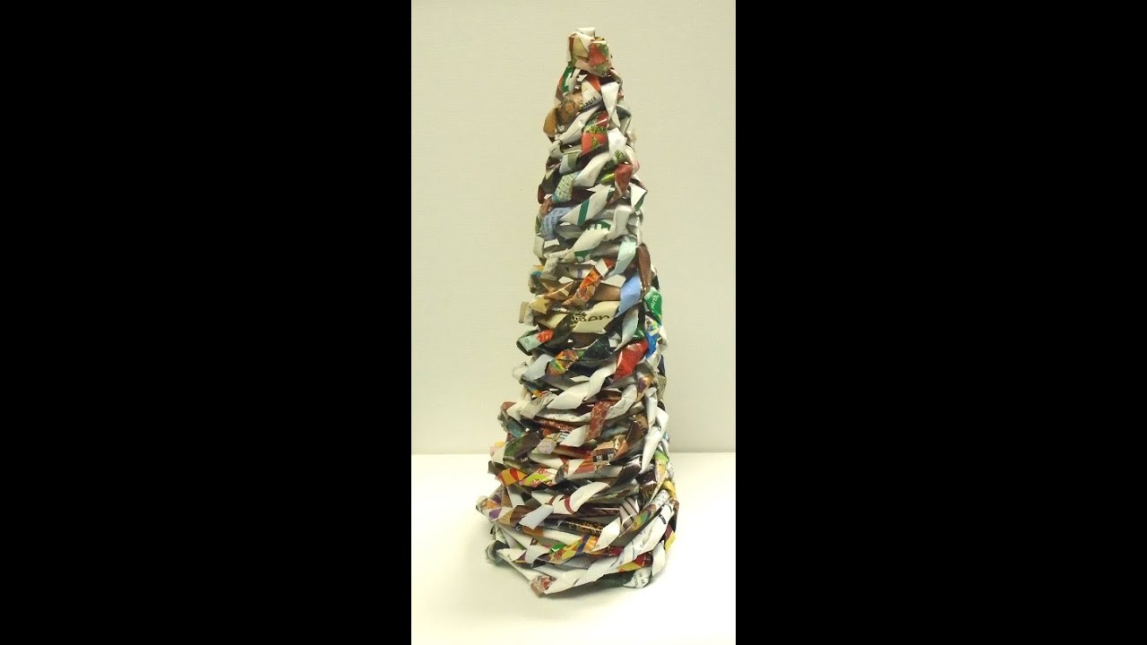 Recycle Magazines into a Christmas Tree, Part 1