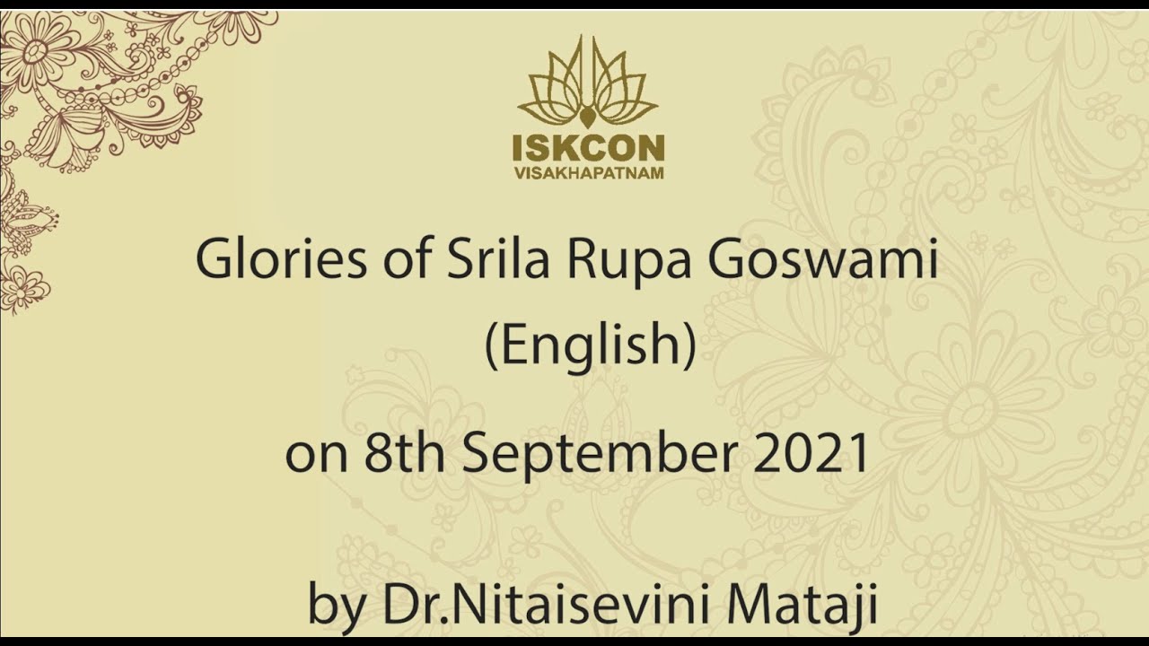 Untold pastimes of Srila Rupa Goswami (English) by Dr.Nitaisevini Mataji