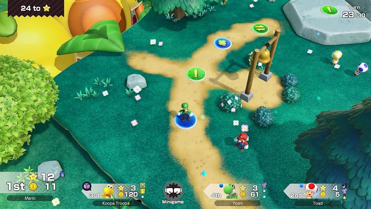 Super Mario Party Jamboree #267 Mega Wiggler's Tree Party Luigi vs Koopa Troopa vs Toad vs Yoshi