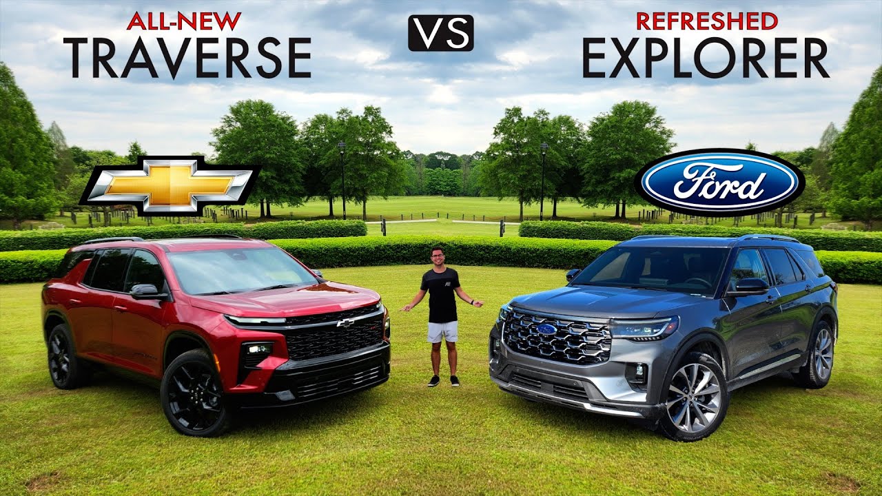 AMERICAN FAMILY RIVALS! -- 2025 Ford Explorer vs. Chevy Traverse: Comparison