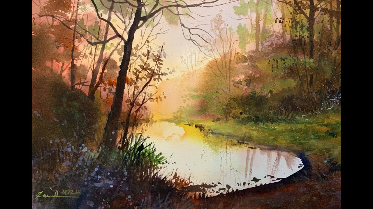 Atmospheric Autumn Watercolor Tutorial