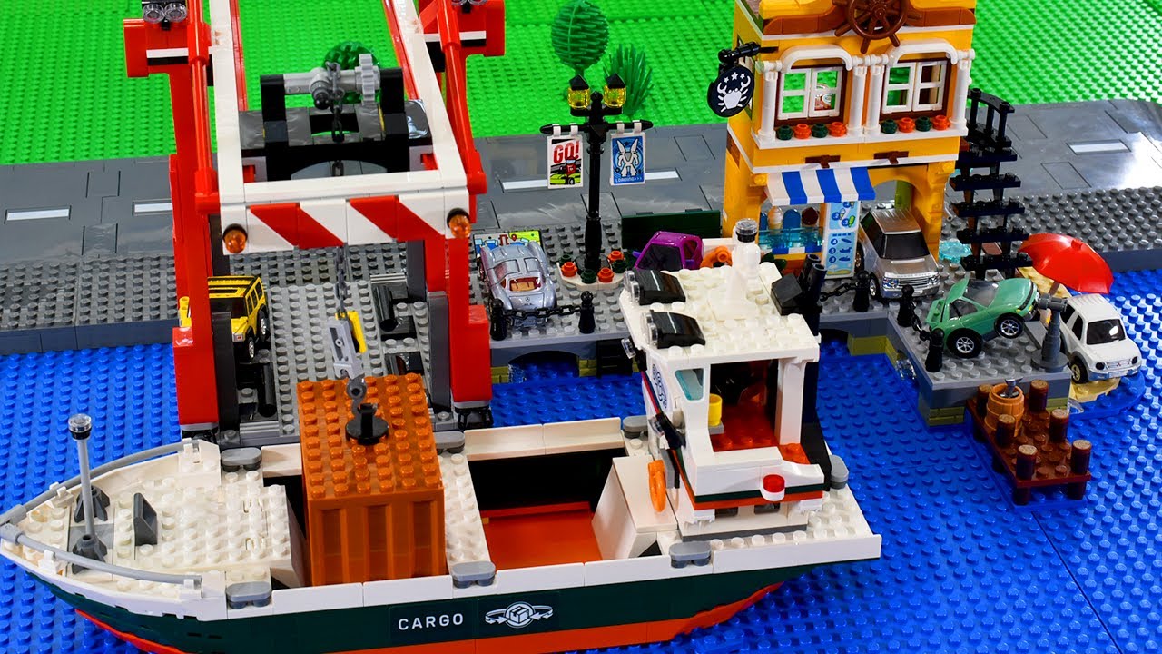 Lego Cargo Ship & Harbor Construction! – Lego Stop-Motion