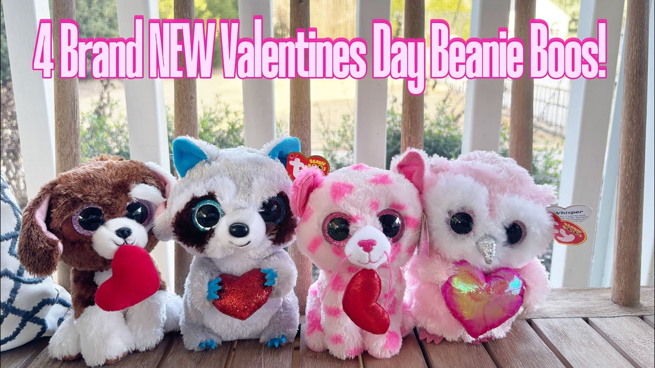 ￼ Reviewing the 4 NEW 2026 Valentines Day Beanie boos! (Beanie boo16)￼
